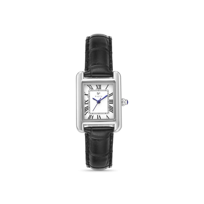Relógio Couro Diamond Black