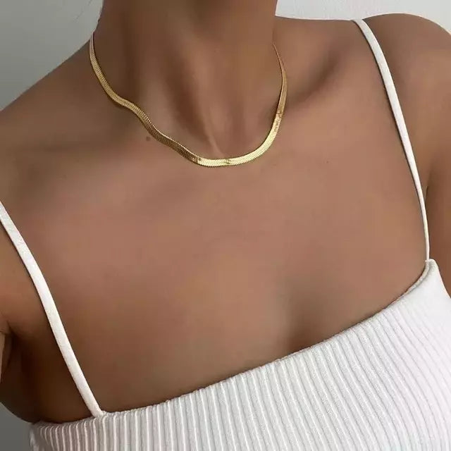 Foto de Choker Fita Ouro em Ouro 18k, vista frontal, Sapphire Joias