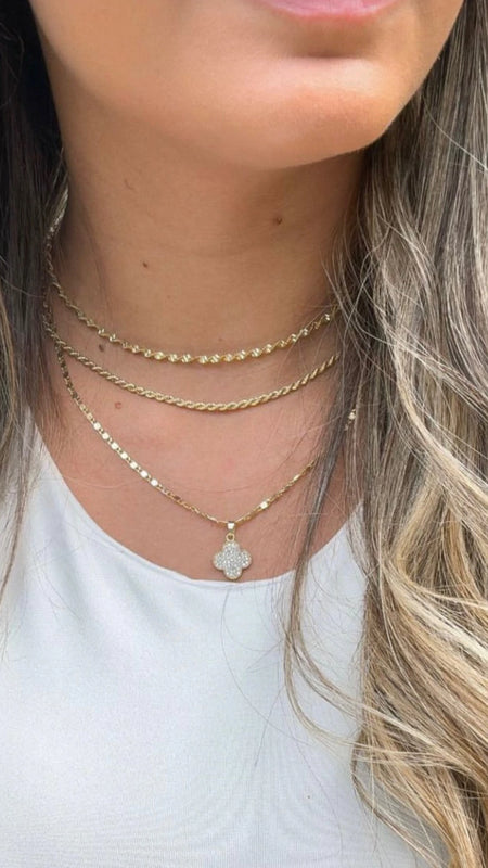 Choker Trançada Ouro