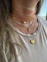 Colar Coração Diamantado Ouro