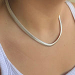 Foto de Choker Fio Alemão Prata em Prata 925, vista frontal, Sapphire Joias