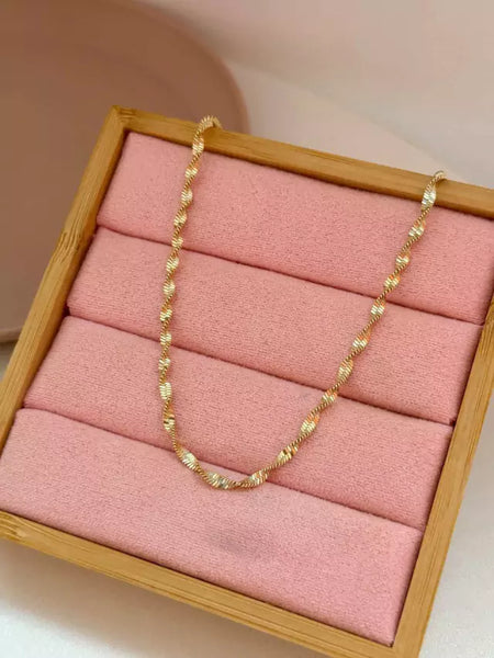 Foto de Choker Trançada Ouro em Ouro 18k, vista frontal, Sapphire Joias