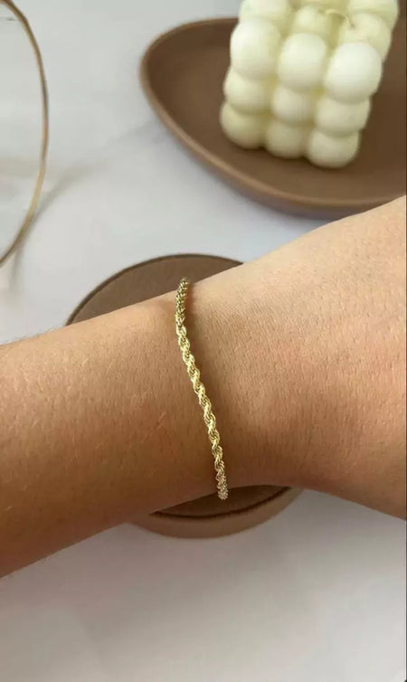 Foto de Pulseira Fio Baiano Ouro em Ouro 18k, vista frontal, Sapphire Joias