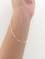 Foto de Choker Bolinhas Veneziana em Prata 925, vista frontal, Sapphire Joias