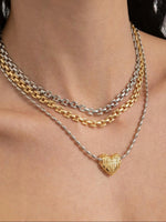 Foto de Choker Elos Louise Ródio Branco em Ródio Branco, vista frontal, Sapphire Joias